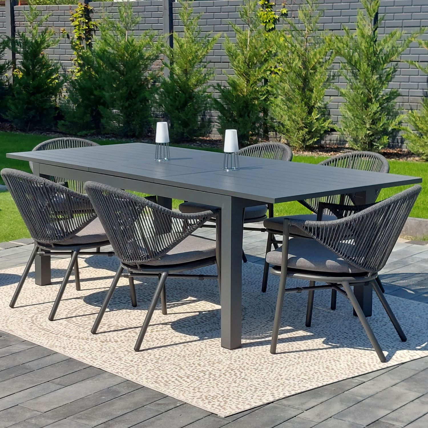 DL CUBA LIBRE Szürke design Polirattan kültéri szék